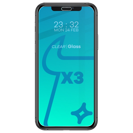Szkło hartowane Bizon Glass Clear - 3 szt. + obiektyw, iPhone 11 Pro