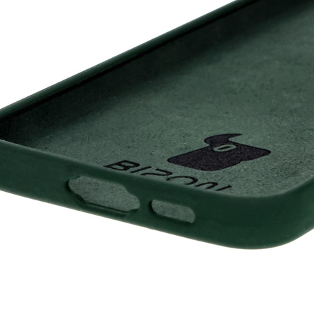 Silikonowe etui Bizon Soft Case do Galaxy S24 FE, ciemnozielone