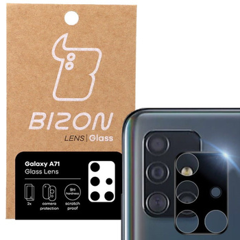 Szkło na aparat Bizon Glass Lens dla Galaxy A71, 2 sztuki