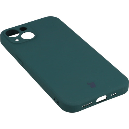 Etui Bizon Case Silicone do iPhone 13, ciemnozielone