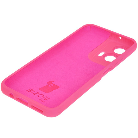 Silikonowe etui Bizon Soft Case do Motorola Moto G35 5G, neonowo-różowe