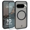 Etui z pierścieniem magnetycznym + szkło hartowane Bizon MatteO Pack do Google Pixel 10 / 10 Pro, przydymione-czarne