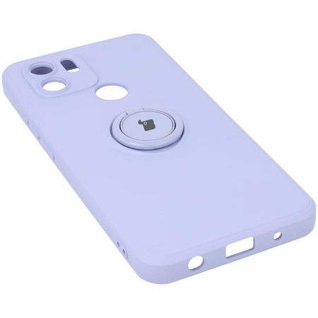 Etui Bizon Case Silicone Ring do Redmi A1, jasnofioletowe