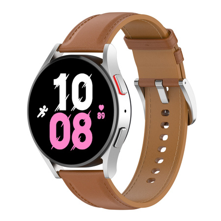Pasek Bizon Strap Watch Casual do Galaxy Watch FE/7/6/6 Classic/5/5Pro/4/4 Classic, jasnobrązowy
