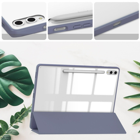 Etui Bizon Case Tab Clear Matt do Galaxy Tab S10 Plus / S9 Plus, lawendowe