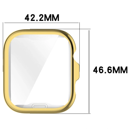 Etui z osłoną ekranu Bizon Case Watch Felipe do Huawei Watch Fit 4 Pro, złote