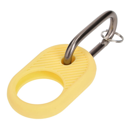 Etui Bizon Case Locator Travel do Apple AirTag, żółte