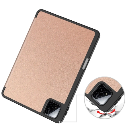 Etui z klapką Bizon Case Tab Lizard do Xiaomi Pad 7 / 7 Pro, różowozłote
