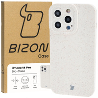 Ekologiczne etui Bizon Bio-Case do iPhone 14 Pro, ecru