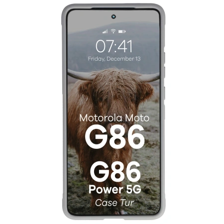 Pancerne etui Bizon Case Tur do Motorola Moto G86 5G / G86 Power 5G, jasnoszare