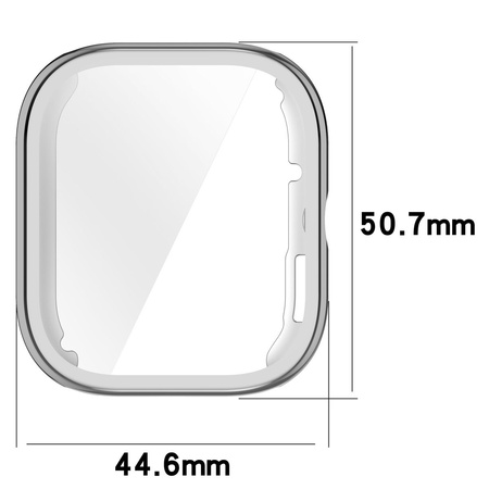 Etui z osłoną ekranu Bizon Case Watch Felipe do Xiaomi Redmi Watch 5, srebrne