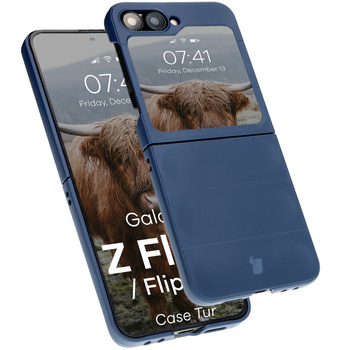 Pancerne etui Bizon Case Tur do Galaxy Z Flip6, granatowe