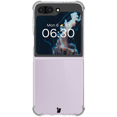 Elastyczne etui Bizon Case Salpa do Galaxy Z Flip7 FE / Z Flip6, przezroczyste