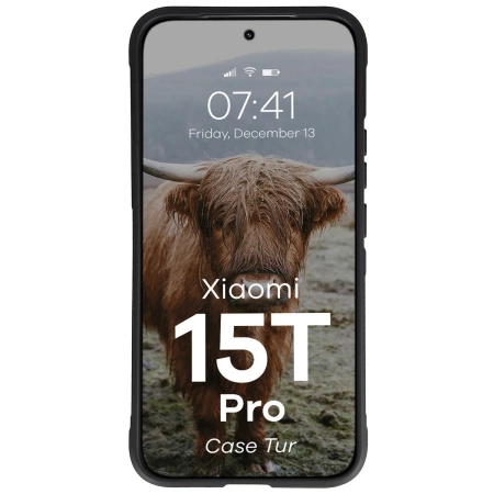 Pancerne etui Bizon Case Tur do Xiaomi 15T Pro, czarne