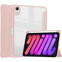 Etui Bizon Case Tab Clear Matt do Apple iPad Mini (A17 Pro) 2024 / iPad Mini 6 2021, różowozłote