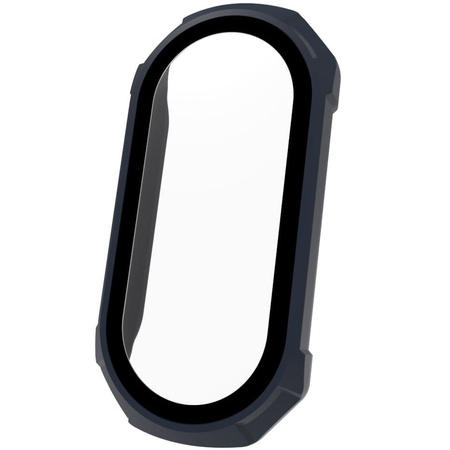 Etui ze szkłem Bizon Case AntiShock Set, Xiaomi Mi Band 7, granatowe