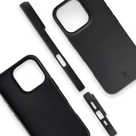 Etui z recyklingu Bizon Case ReLeaf do iPhone 16 Pro, czarne