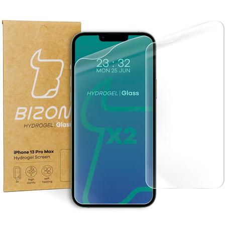 Folia hydrożelowa na ekran Bizon Glass Hydrogel, iPhone 13 Pro Max, 2 sztuki