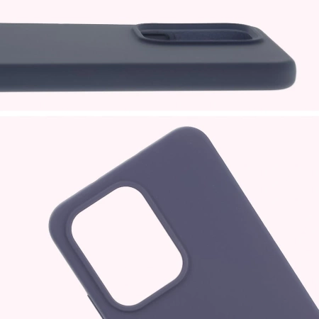 Silikonowe etui Bizon Soft Case do Oppo Reno13 Pro, ciemnoniebieskie