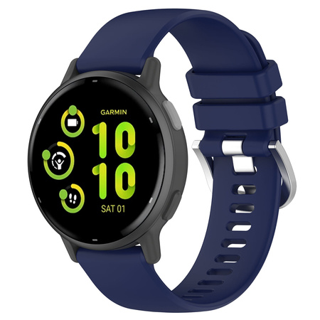 Pasek silikonowy do smartwatcha, Bizon Strap Watch Silicone Pro T, Quick Release 20 mm, granatowy