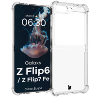 Elastyczne etui Bizon Case Salpa do Galaxy Z Flip7 FE / Z Flip6, przezroczyste