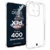 Elastyczne etui Bizon Case Salpa do Honor X7d / Honor 400 Smart, przezroczyste