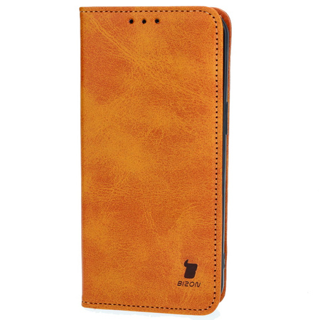 Etui z klapką Bizon Case Pocket Pro do iPhone 15 Pro Max, brązowe