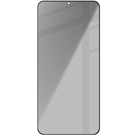 Prywatyzujące szkło hartowane Bizon Glass Edge Shadow do Galaxy S25 Plus / S24 Plus, przyciemniane z czarną ramką