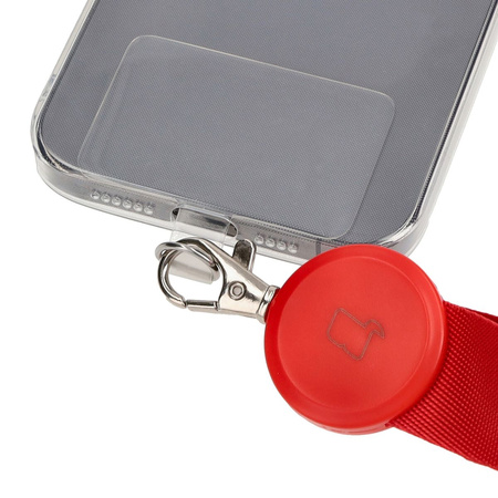 Smyczka do telefonu Bizon Accessories Leash Dragonfly, czerwona