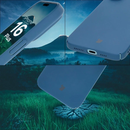 Etui Bizon Case Łupka do iPhone 16 Plus, niebieskie