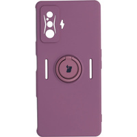 Etui Bizon Case Silicone Ring do Xiaomi Poco F4 GT, ciemnofioletowe