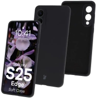 Silikonowe etui Bizon Soft Case do Galaxy S25 Edge, czarne