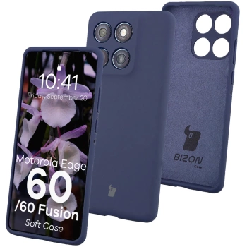 Silikonowe etui Bizon Soft Case do Motorola Edge 60 Fusion / 60, ciemnoniebieskie