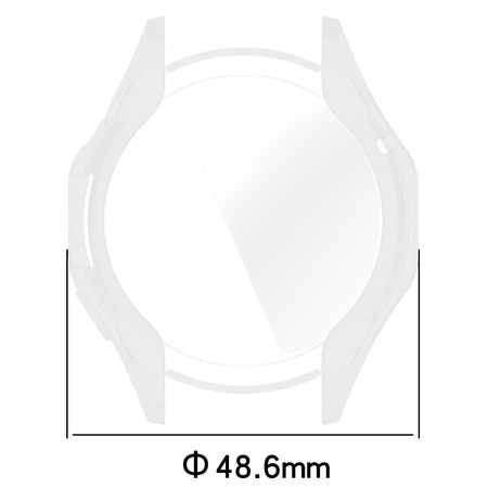 Etui Bizon Case Watch Felipe do Huawei Watch GT 4 46 mm, przezroczyste