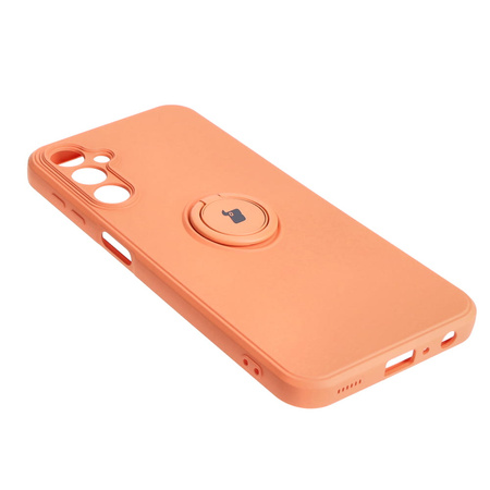 Etui Bizon Case Silicone Ring Sq do Galaxy A24, pomarańczowe