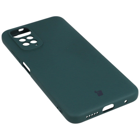 Etui Bizon Case Silicone do Xiaomi Redmi Note 11/11S, ciemnozielone