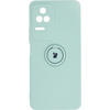 Etui Bizon Case Silicone Ring Sq do Xiaomi Poco F4, turkusowe