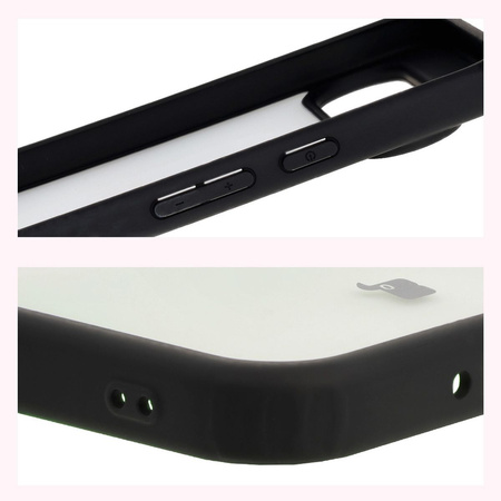 Etui Bizon Case Angelo do Google Pixel 9 Pro XL, półprzezroczyste z czarną ramką