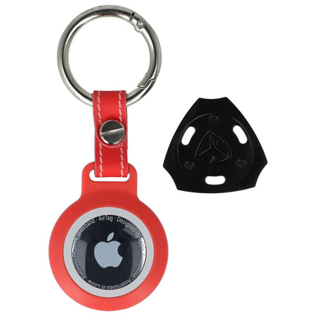 Etui Bizon Case Locator Waterproof do Apple AirTag, czerwone