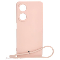 Etui Bizon Case Silicone Sq do Oppo A98 5G, jasnoróżowe