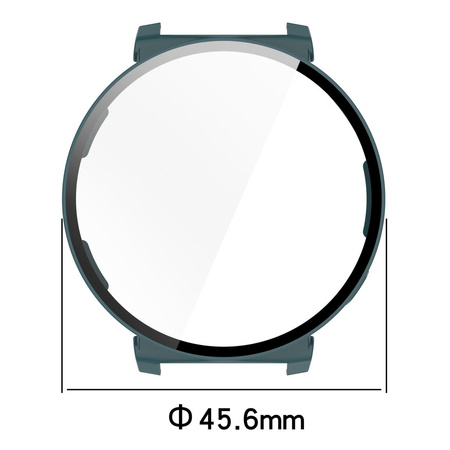 Etui ze szkłem do zegarka Bizon Case Watch Adamo do Huawei Watch GT 5 Pro 42 mm, zielone