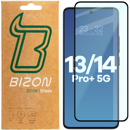 Szkło hartowane BIZON Glass Edge 2 3D do Xiaomi Redmi Note 13 Pro+ 5G / 14 Pro 5G / 14 Pro+ 5G