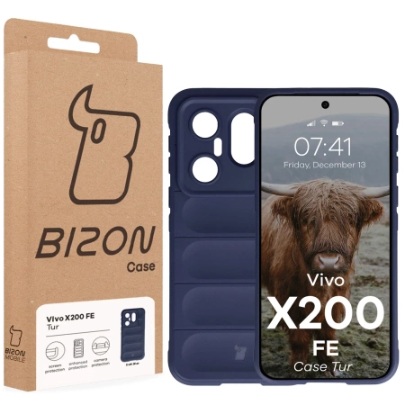 Pancerne etui Bizon Case Tur do Vivo X200 FE, granatowe