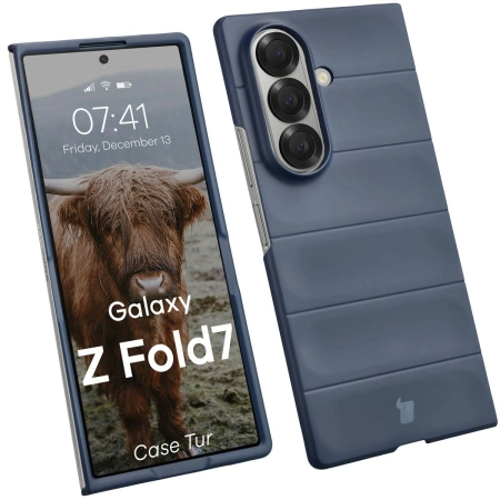 Pancerne etui Bizon Case Tur do Galaxy Z Fold7, granatowe