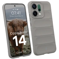 Pancerne etui Bizon Case Tur do Oppo Reno 14, jasnoszare