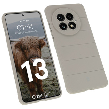 Pancerne etui Bizon Case Tur do OnePlus 13, jasnoszare