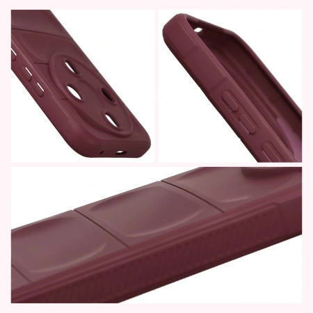 Pancerne etui Bizon Case Tur do Honor Magic8 Lite, burgundowe