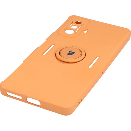Etui Bizon Case Silicone Ring do Xiaomi Poco F4 GT, pomarańczowe