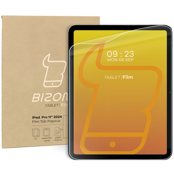 Folia imitująca papier Bizon Film Tab Papirus do iPad Pro 11" 5 gen. 2024, 2 sztuki