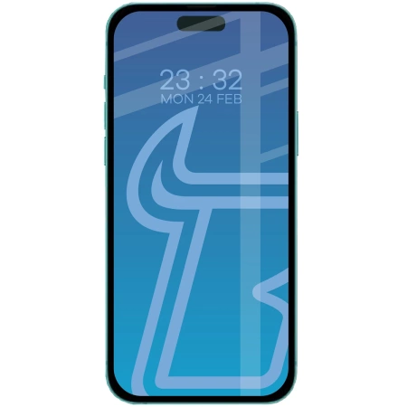 Szkło hartowane Bizon Glass Edge Duo do iPhone 15 / 16, czarna ramka, 2 sztuki